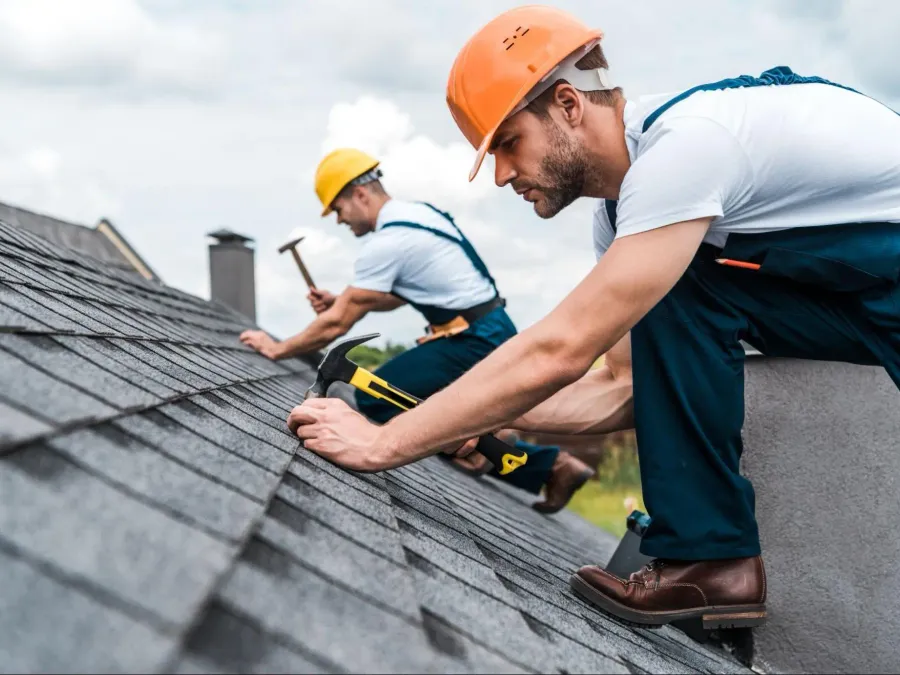 Illustrative roof-restoration work