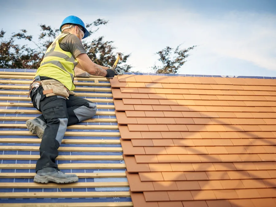 Illustrative roof-restoration work